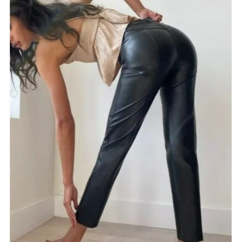 Wilfred Aritiza Vegan Leather Leggings Black Rebel Japanese Medium